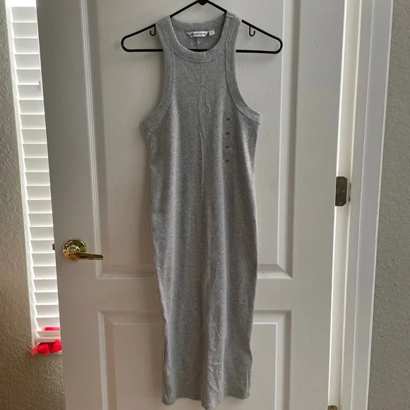 Calvin Klein Jeans | Dresses | Nwt Calvin Klein Racerback Ribbed Tank Dress  Gray Size Small | Poshmark